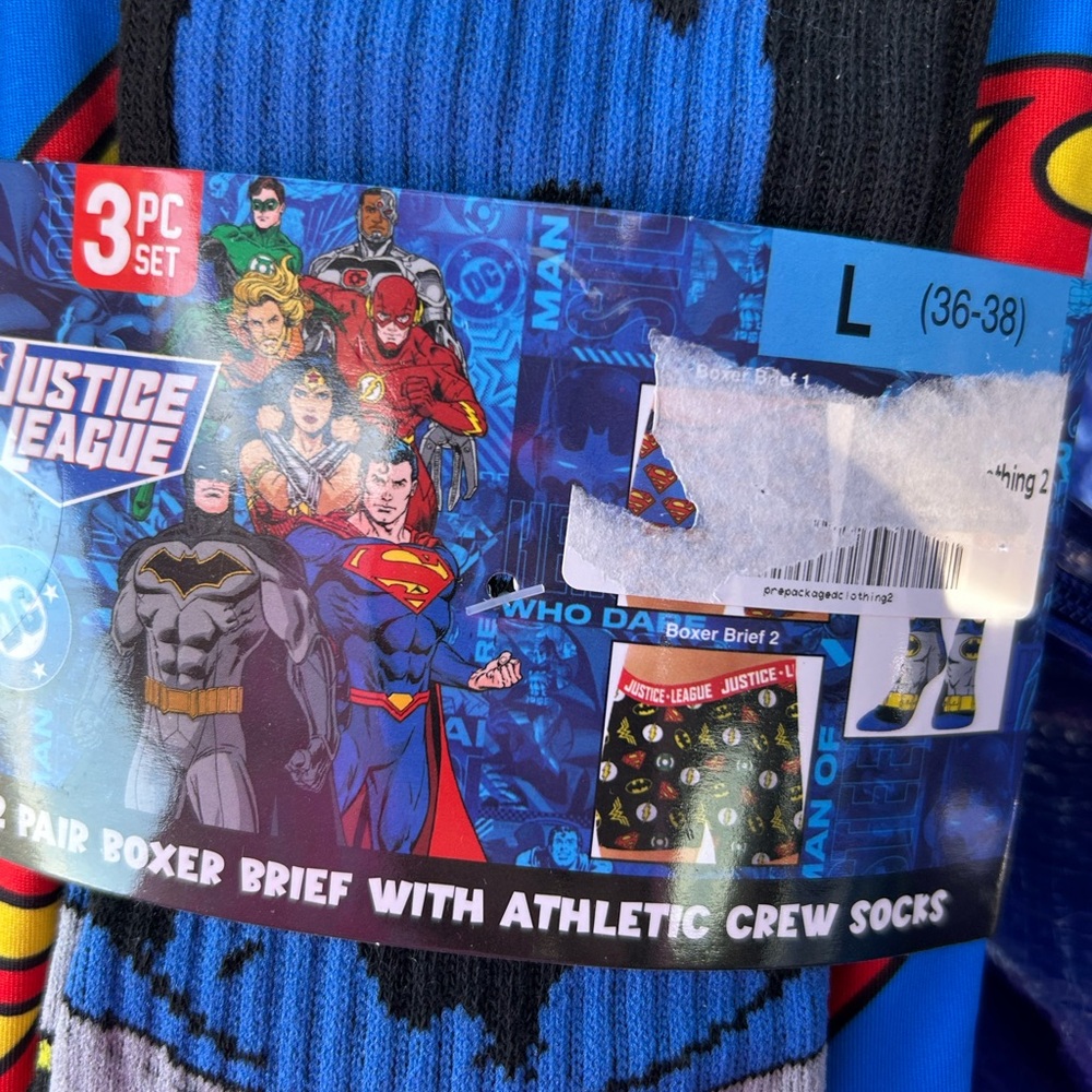 Batman Men's Boxer Briefs & Crew Socks - Black, Blue, Red, Yellow